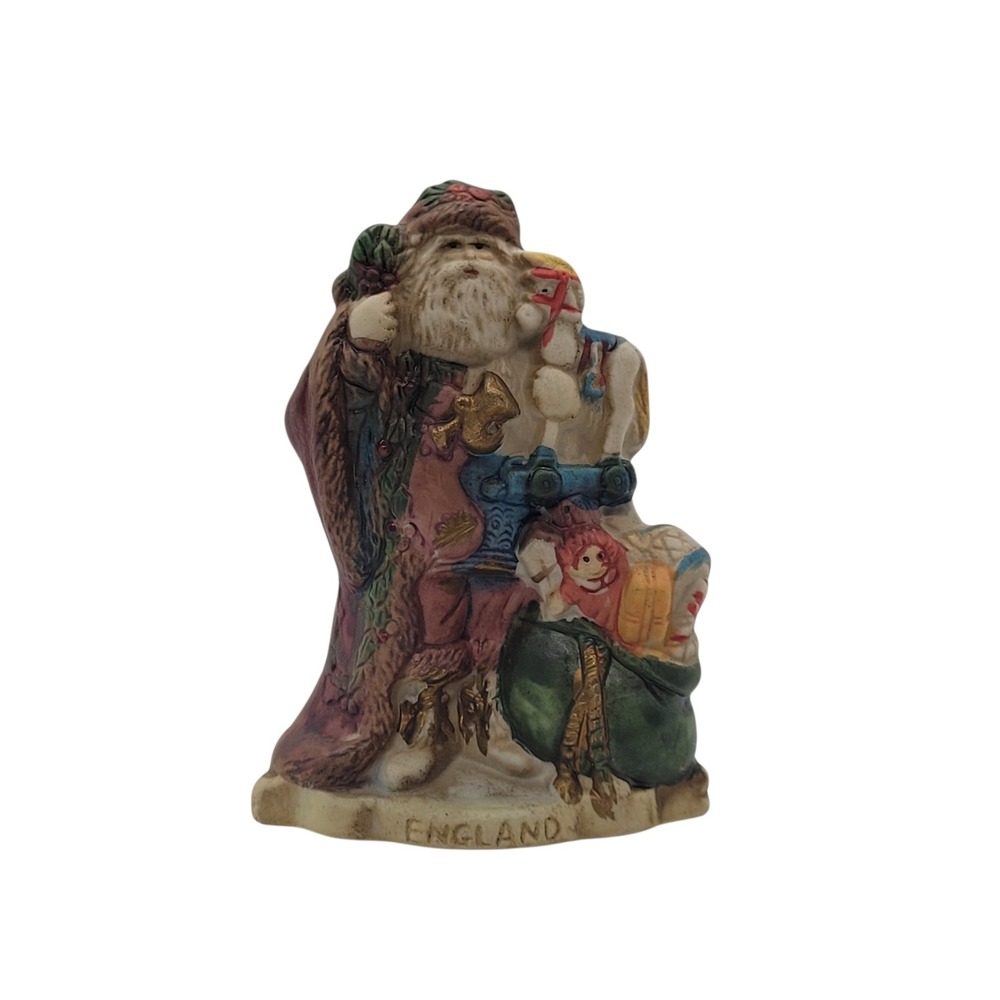 Vintage RSVP 1991 England Santa Claus Figurine 8901 Ceramic Father Christmas 4in